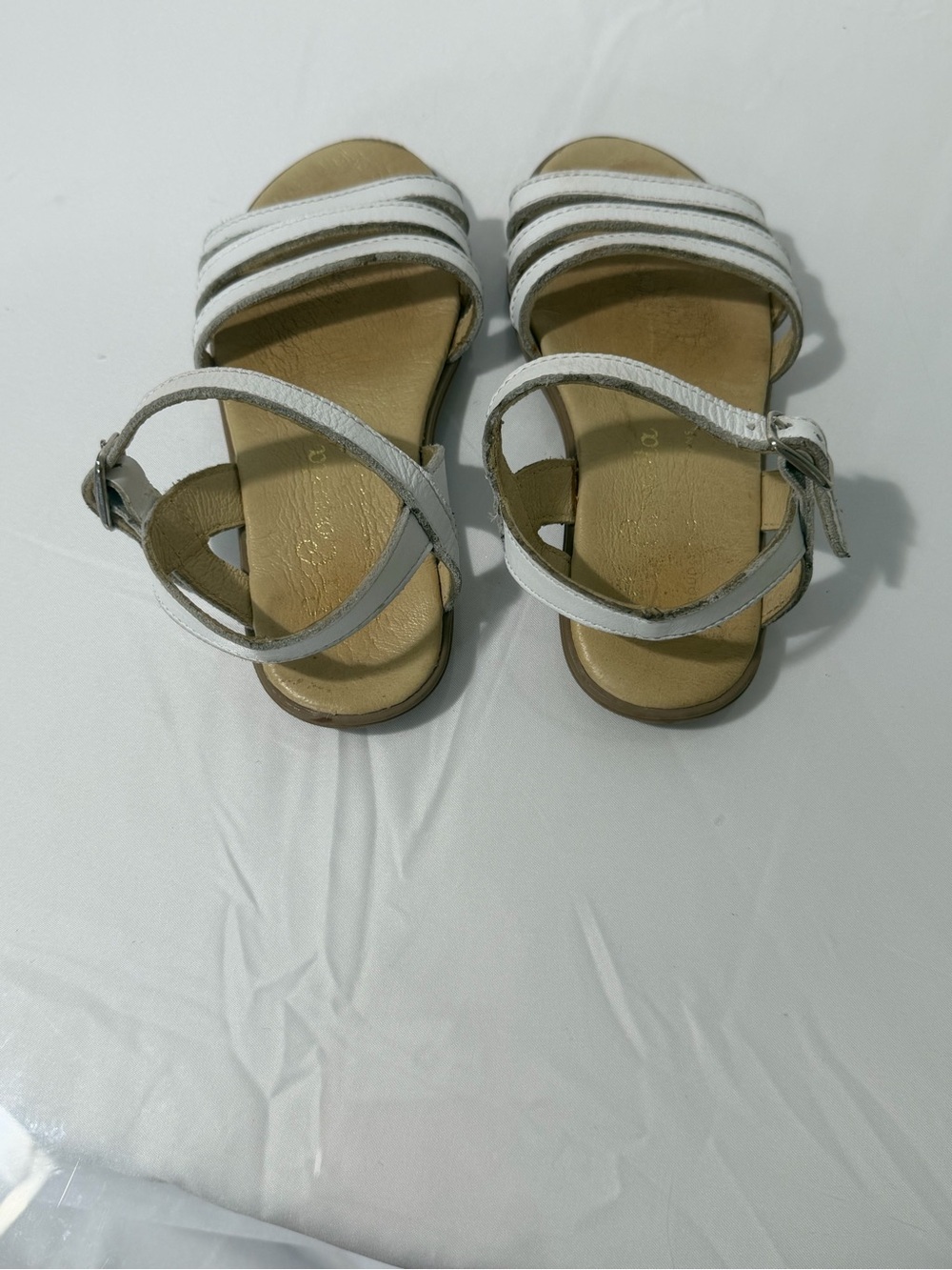 La Coqueta Sienna White Nappa Leather Sandals Girls Size 26 EU / US 9.5 - Picture 11 of 15